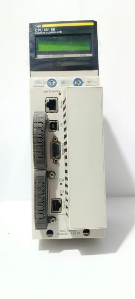 Schneider Electric 140CPU65160 Unity processor, Modicon Quantum automation platform, Modbus Plus, 1024kB RAM, 266MHz